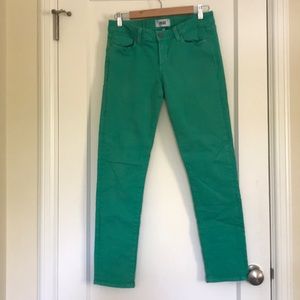 Paige green denim jeans